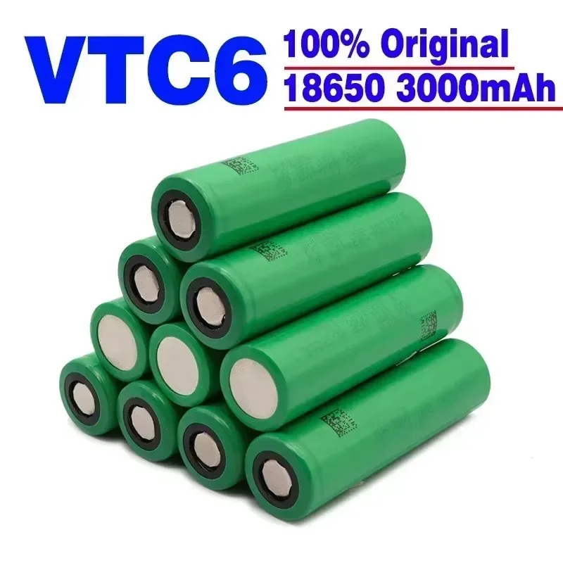 18650 VTC6 Lithium-Ionen Wiederaufladbare 18650 Batterie VTC6 30A 3000mAh Für Sony Elektrowerkzeug Taschenlampe Image