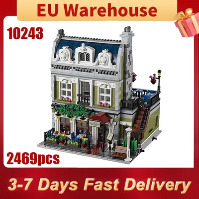 2469 stücke paris ianed Restaurant Bausteine Bau Modell Set Haus Ziegel Spielzeug Erwachsene Kinder Image