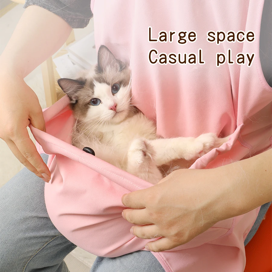 Neue dünne Haustier umarmt Katzen kleidung, Katzen pflege Spezial kleidung, Katze umarmt nicht Haare umarmen Haustier Schürze. Image