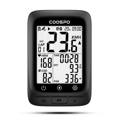 COOSPO BC107/BC26 Bike Computer GPS Wireless Bicycle Cycling Odometer Speedometer 2.4"FSTN Bluetooth5.0 ANT+ Waterproof GPS BDS