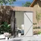 5ft x 3ft Lean to Garden Shed, Metal Outdoor Storage Shed with Single Lockable Door, Tool Storage