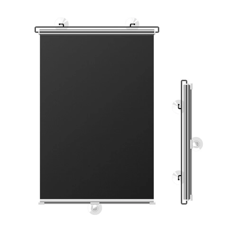 1 Stück kabellose einziehbare Rollos, schwarz, für Zuhause, Büro, Fenster, Sonnenschutz, Thermo-Jalousien ohne Bohren, Verdunkelungsvorhang