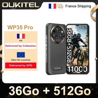 Robustes Smartphone Oukitel WP35 Pro 6,6'' 5G 11000mAh 36(12+24)GB + 512GB 33W 60Hz 64MP NFC Dual-SIM Handy