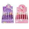 Sanrio Hello Kitty Gelstift, 36 Stück, löschbar, blau, 0,5 mm, Cartoon, löschbar, schwarz, Studenten-Malstift, Kinder, Geschenke, Schulbedarf
