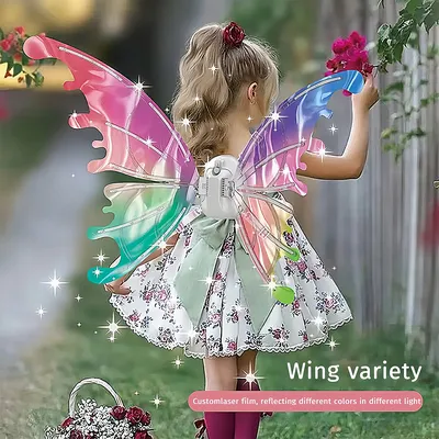 Luminous butterfly electric wings music fairy wings angel props gift