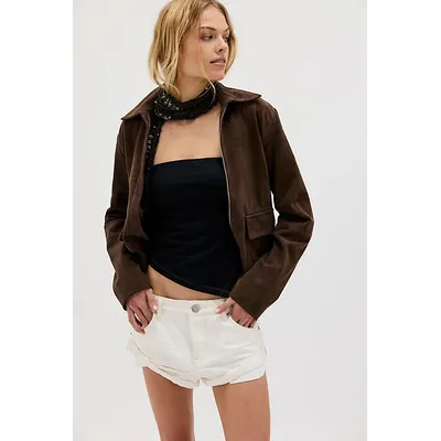 OneTeapsoon Bandits Low-Waist Denim Shorts by OneTeaspoon at Free People in Milk, Size: 28