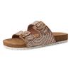 Pantolette TAMARIS, Damen, Gr. 40, rosa (rosa, glitzer), Leder, casual, Schuhe, Sommerschuh, Schlappen mit funkelnden Schmucksteinen besetzt