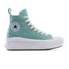 Sneaker CONVERSE "CHUCK TAYLOR ALL STAR MOVE PLATFORM", Gr. 38,5, vernal pool, weiß, schwarz, Textil, sportlich, Schuhe