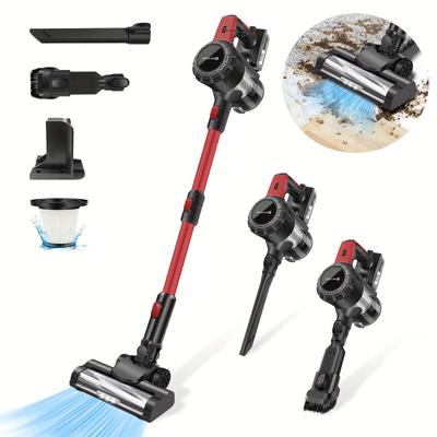 TEMU Cordless Vacuum Cleaner Powerful Stick Cleaner 3 In 1 21v Battery, Lightweight Handheld Stick Vacuum With Headlights, 2 Speed, For Hardwood Floor Carpet Car Pet Hair Image