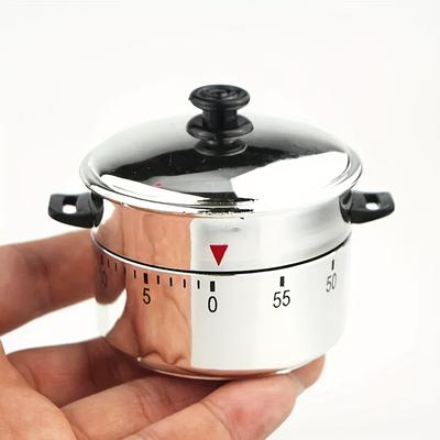 TEMU Multi-functional Mechanical Kitchen Timer, Adjustable Cooking Countdown, Plastic Material, Non-electric, For Home And School Use Image