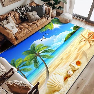 TEMU Velvet 850g/sqm Dense Pile Thickened Modern Geometric Pattern Non-slip Mat Soft And Comfortable Overflowing Suitable For Game Room Leisure Create Elegant And Comfortable Life Image