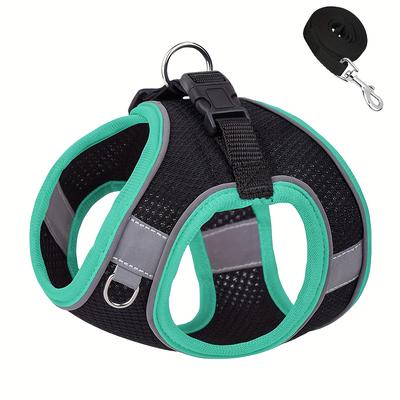 TEMU Reflective Breathable Dog Harness For Dogs No Pull, Puppy Harness And Leash Set Image