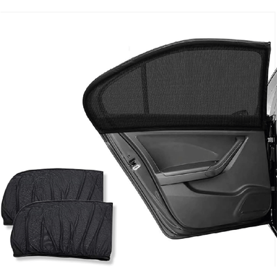 TEMU Car Parasol 2pcs Car Parasol, Front Window With Mesh Hole, Car Curtain Anti-ultraviolet, Black Parasol, Net, Sun Protection Function, Suitable For Kids And Adults. Image