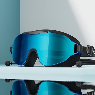 TEMU 1pc Large Frame Swimming Goggles, Waterproof And Anti Fog High-definition Male And Female Professional Adult Swimming Goggles, Clear , , Durable