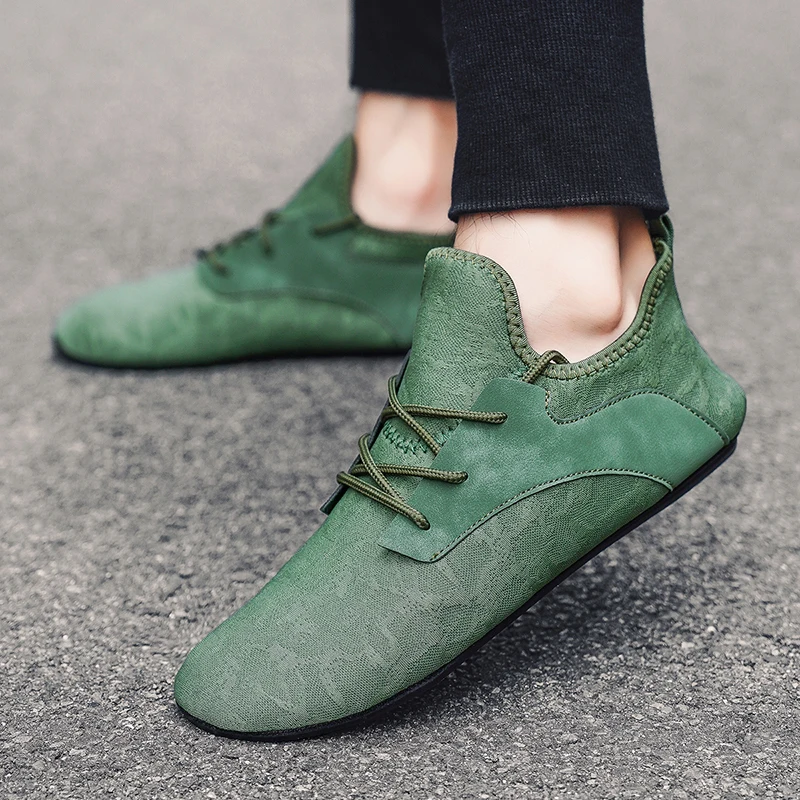 MAEDEF Herrenschuhe, lässige flache Schuhe für Herren, leicht, bequem, dünner Boden, Schnürschuh für Herren, zum Fahren, Wanderschuhe, Herrenschuhe