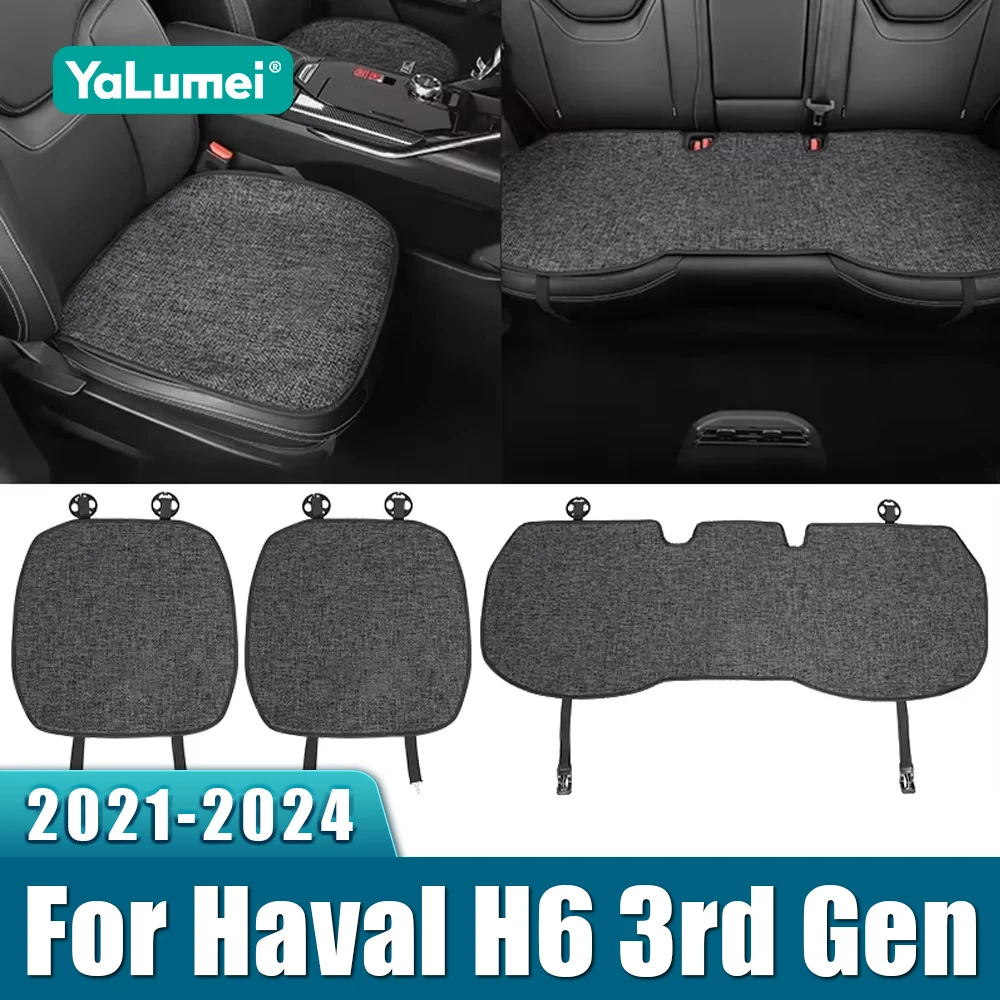 Auto Sitz Abdeckung Vorne Hinten Kissen Atmungsaktive Schutz Pad Fall Matten Für Haval H6 3rd Gen GT 2021 2022 2023 2024 H6S HEV PHEV Image