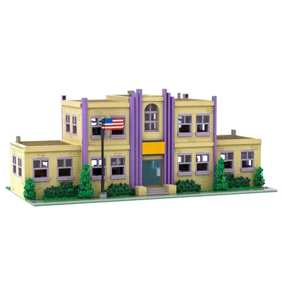 Gobricks MOC Familie Film Modulare Grundschule Modell Bausteine Klassische Anime Die Krustys Burger Image