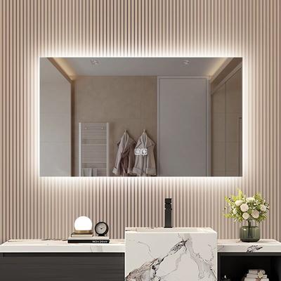Badezimmerspiegel Rechteckig, mit 3 led Beleuchtung-Farben, Antibeschlagfunktion, Image