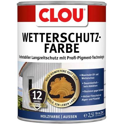 Clou - Wetterschutzfarbe 2,5 Ltr. schwarz Holzschutzfarbe für Aussen Image