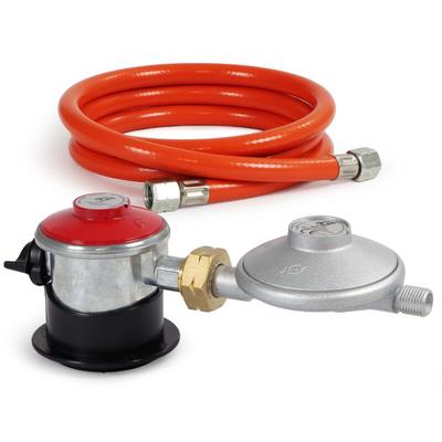 Wiltec Gasdruckminderer Spanien mit Adapter, Gasdruckregler 700 mbar, 1,5 m Gasschlauch mit Image