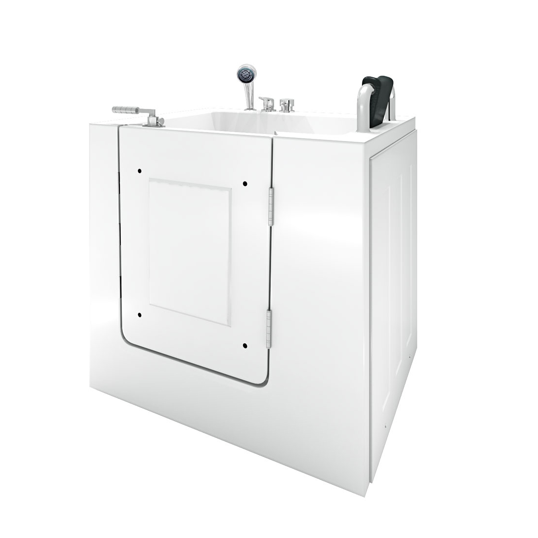 AcquaVapore Senioren Sitzbadewanne Sitzwanne Badewanne mit Tür S02-A-R 78x100 cm Image