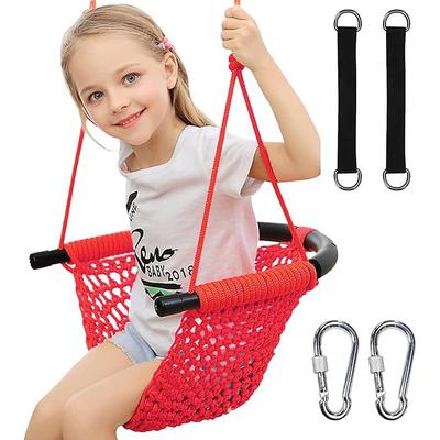 Children's tree swing seat rope swing children's indoor and outdoor swing backyard tree swing door swing (green)