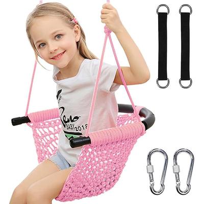 Children's tree swing seat rope swing children's indoor and outdoor swing backyard tree swing door swing (green)