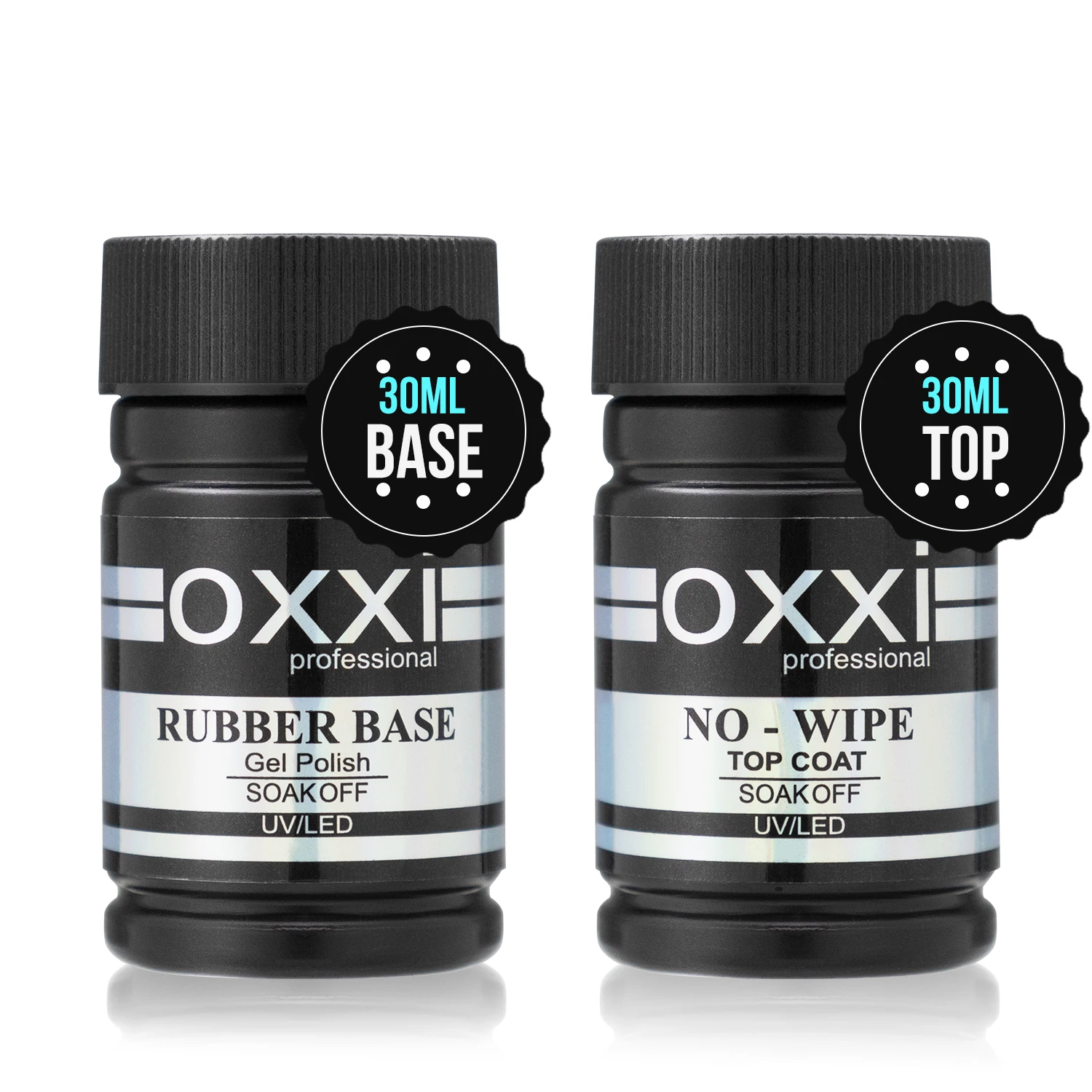 OXXI 30 ml dicker Gummi-Basis-Gel-Nagellack, Hochglanz, kein Abwischen, Decklack, UV-Lack für Nägel, semipermanenter Decklack und Basismantel-Gellac Image