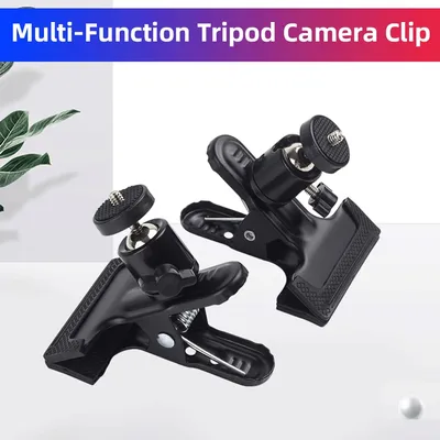 Multifunktions Stativ Kamera Clip Clamp Blitz Halter Halterung Kamera Clip Fotografie Metall Clip 360 Grad Drehen Kopf Für Kamera