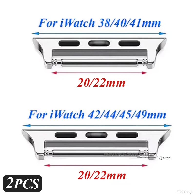 Armbandanschluss für Apple Watch 45 mm 44 mm 42 mm 38 mm Metalladapter für IWatch Ultra Serie 9 8 7 6 5 22 mm breite Riemen Image