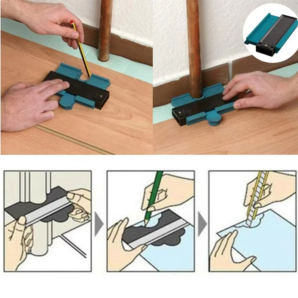 1PC 12cm Unregelmäßige Kontur Mess Lineal Multifunktionale Rand Kontur Messgerät Werkzeug Multifunktionale Kontur Lineal Image