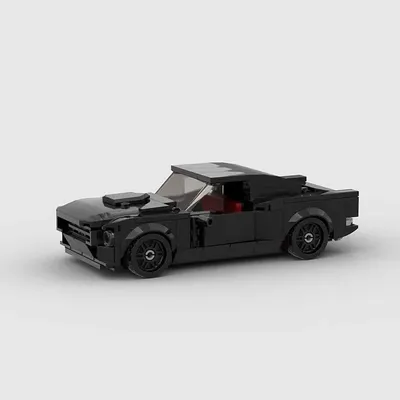 Baustein Auto Mustang Geländewagen Racing Straßenrennen Technischer Baustein Modell Spielzeug Image
