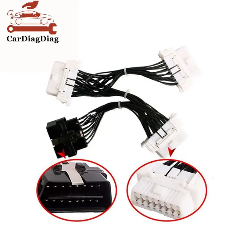 Obd2 obd 2 obd ii Splitter verlängerung y Kabel 1 bis 3 Buchse 16-poliger Scanner anschluss Diagnose kabel werkzeug Image