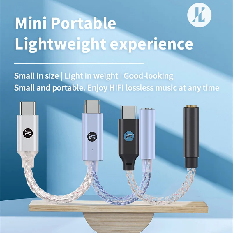 JCALLY JM20/JM20 PRO/JM20 MAX Hochleistungs-DAC-Decoder Typ C auf 3,5 mm Kopfhörerverstärker-Adapter für Android Windows MacOS Image