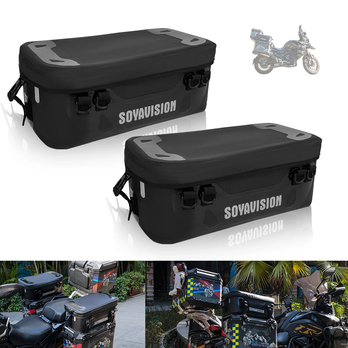 Motorrad-Hecktasche, Rücksitz-Aufbewahrung für BMW R1200GS LC Adv R1200 GS F800GS Adventure ADV Werkzeugkasten, Top-Tasche, Top-Case-Tasche Image