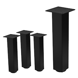 ML-Design 4er Set Tischbeine Möbelbeine höhenverstellbar Möbelfuß Tischfuß Stahl 80x80 mm Image