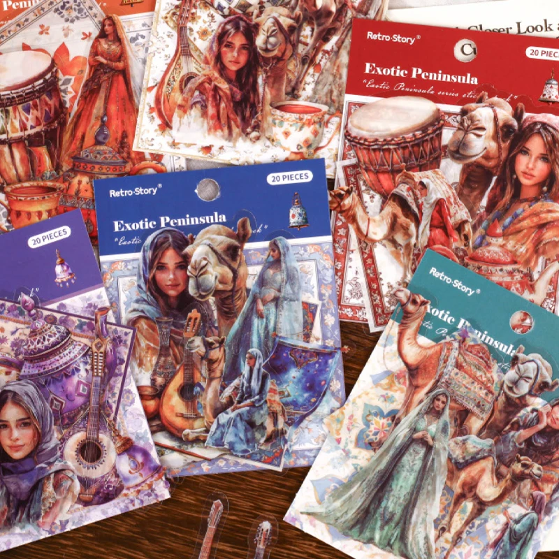 60 teile/beutel exotische schiereiland serie sticker pack kreative material collage handbuch DIY kalender rahmen sammelalbum karte tagebuch Image