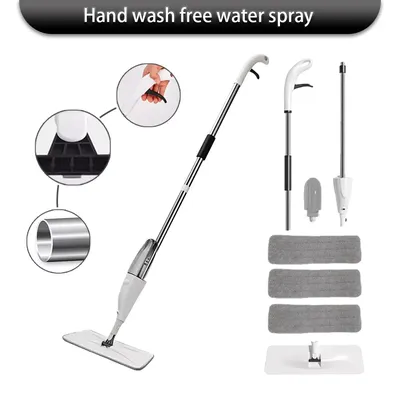 Spray Mop with Refillable Bottle 360° Rotation Reusable Ultra-Absorbent Pad Flat Mops for Hardwood Laminated Home Floor Cleaning
