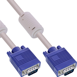 InLine® S-VGA Kabel, 15pol HD Stecker / Stecker, grau, 15m Image