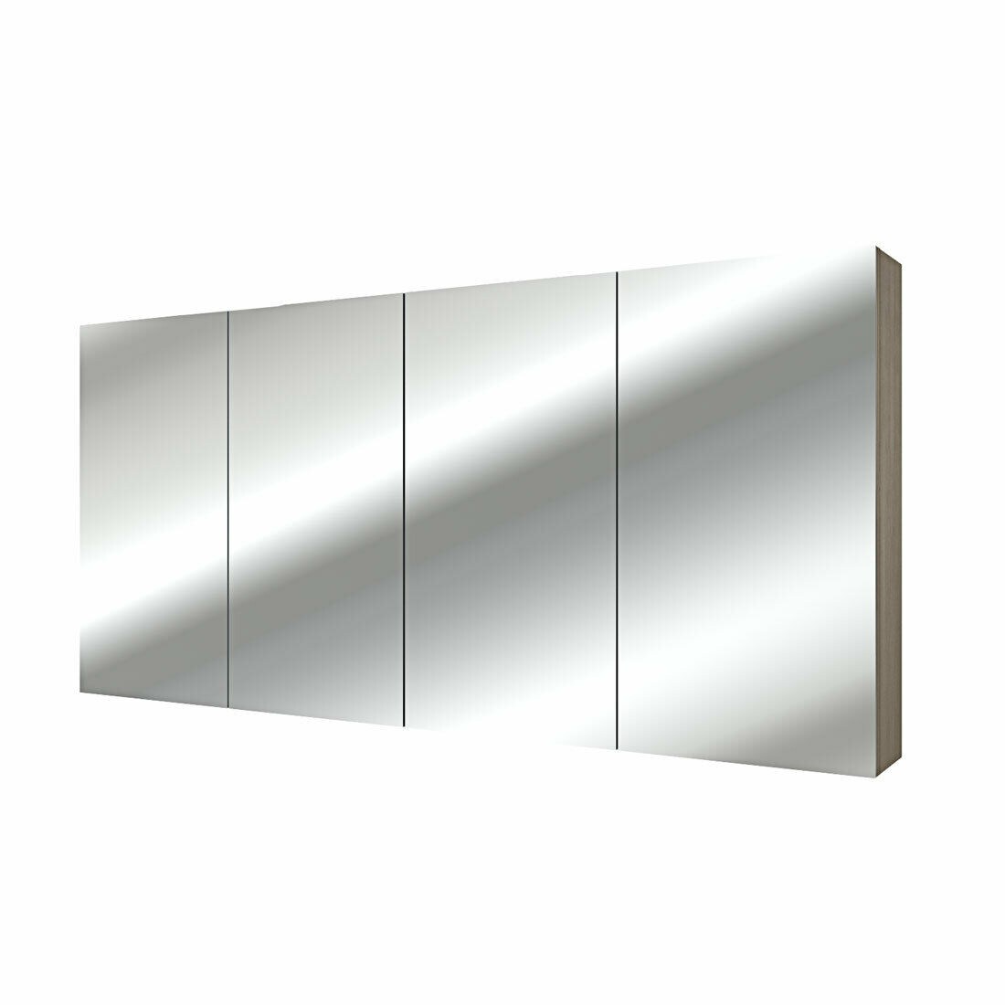 AcquaVapore Spiegelschrank, Badspiegel, Badezimmer Spiegel City 160cm braun Eich JA mit 2x 5W LED-Strahler Image