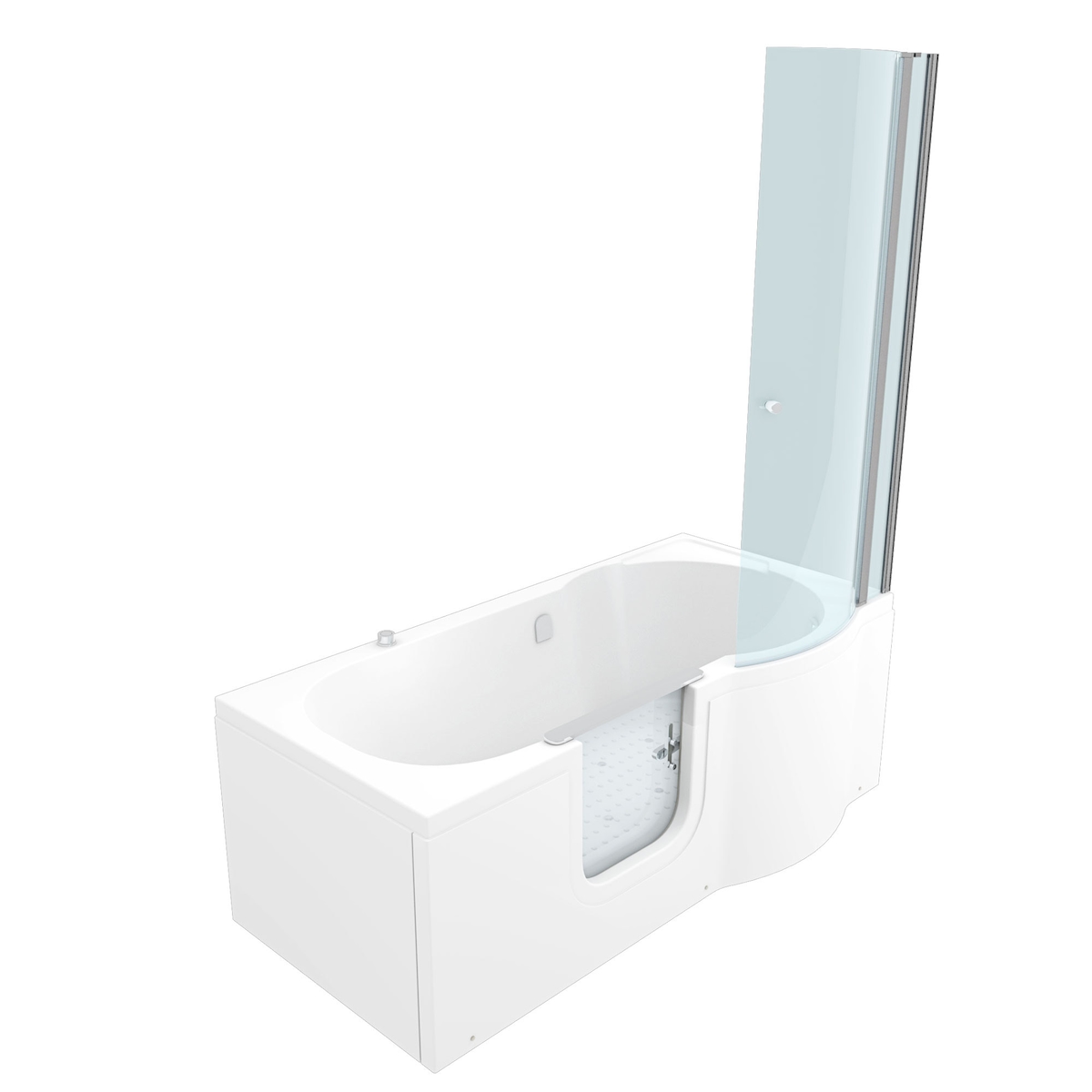 AcquaVapore Seniorendusche und Wanne mit Whirlpool S12D-AIR-L-EC Dusche 170x85cm MIT 2K Scheiben Versiegelung Image