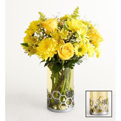 1-800-Flowers Flower Delivery The Bee's Knees Bouquet W/ Bee Vase