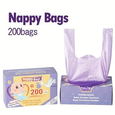 TEMU Of 200 Portable Disposable Diaper Wastebasket Bags, Scented Diaper Collection Bags, Vest- Diaper Wastebasket, Garbage Bags With Fragrance Image