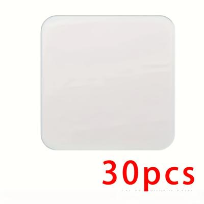 TEMU 10/30-pack Clear Acrylic Double-sided Adhesive Hooks, Transparent Square Nano , Contemporary Plastic, Wall Mount, With Strong Sticky Hangers For , Utility Hooks Image