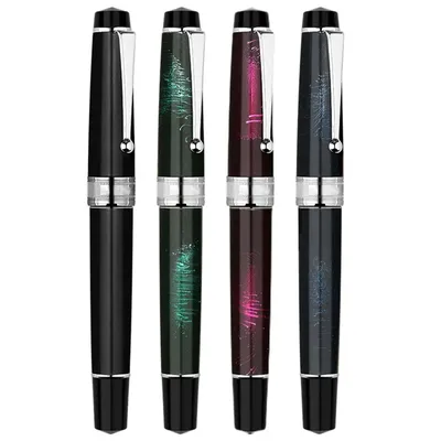 MOONMAN T5 Fountain Pen Metal Paint Piston Fountain Pen Extra Fine Calligraphy Practice smooth ink pen Students office gift pen