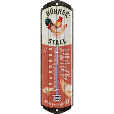 TEMU Retro Metal Sign Chicken Coop Thermometer Chicken Decoration Stall Garden Vintage Signs - Metal Sign Chicken 8x28cm Image