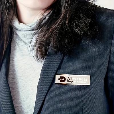 TEMU Personalized Name Tag Badges With Different Names, , And Company Logos Are Suitable For Professional Name Tags In Offices/schools/hotels/companies/hospitals, Etc., With Multilingual Support Image