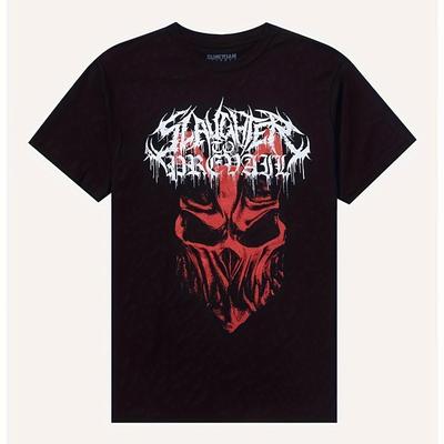 TEMU Mens To Prevail Skull Graphic T-shirt - Comfortable Cotton, Round Neck, Short Sleeves, 180g - Ideal For Casual Wear Image