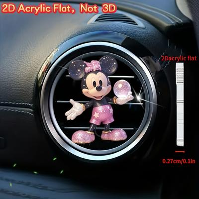 TEMU 2d Flat, [2d Flat], 1pc Acrylic Automotive Air Conditioning Outlet Aroma, Acrylic Stitch Automotive Outlet Decoration Clip, Car Freshener, Beautiful Automotive Interior, 2d Flat Image