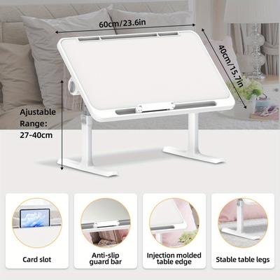 TEMU Soontrans- Bed, Multifunctional Folding Laptop Table, Height And Angle Adjustable, Laptop Table & Table For Bed/sofa/couch/floor Image
